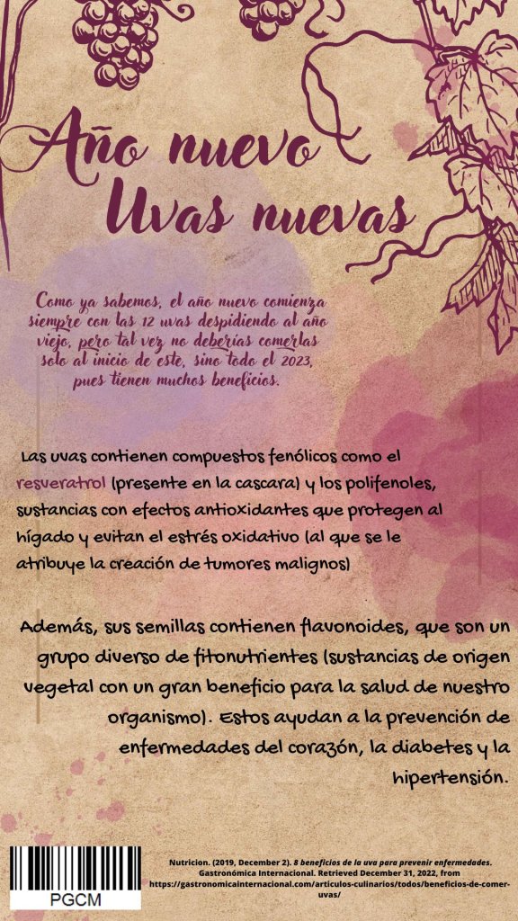 ano nuevo uvas nuevas